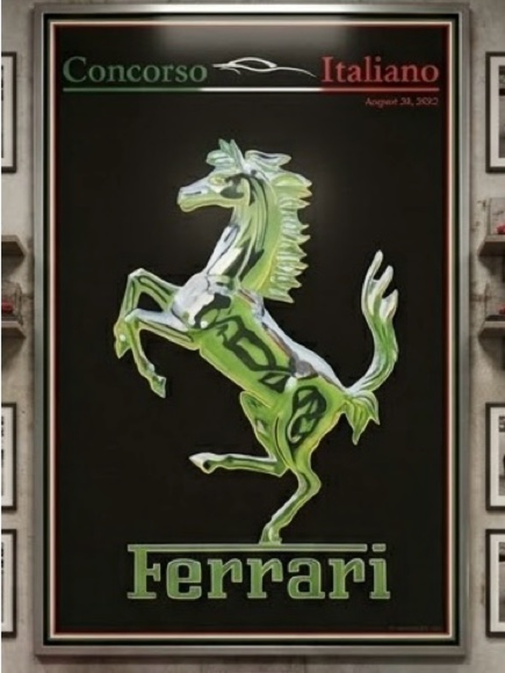 Official Concorso Italiano 2022 Poster – Ferrari Prancing Horse Art Print